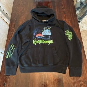 Vintage Goosebumps Black Hoodie for Kids